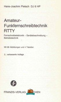 Amateur- Funkfernschreibtechnik RTTY - Hans-Joachim Pietsch DJ6HP - 1979