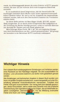 Amateur- Funkfernschreibtechnik RTTY - Hans-Joachim Pietsch DJ6HP - 1979