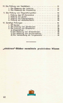 elektron Reihe BAND 3 - Fehler Finden leichtgemacht - eine Glimmlampe genügt - Wolf Bertram - 1958