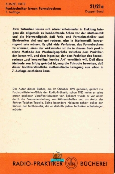 Funktechniker lernen Formelrechnen - Fritz Kunze - 1969