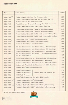 Integrierte Analogschaltungen für Fernseh- und Videogeräte - VALVO - 1985