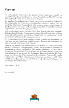 Jahrbuch für den Funkamateur - Hans Schwarz DK5JI - 2023