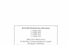 Kurzwellen- Drahtantennen selbst gebaut - 4. Auflage - 2024