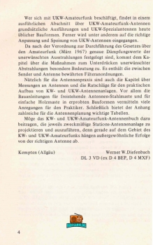 KW- und UKW- Amateurfunk- Antennen - Werner W. Diefenbach DL3VD - 1971