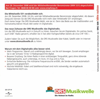 Läb wohl liebs Beromünster - DRS Musikwelle - 2008 - CD