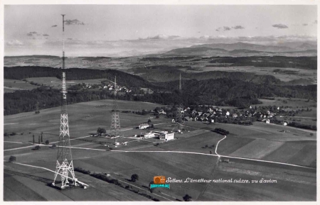 6905 Sottens Lémetteur national suisse, vu davion