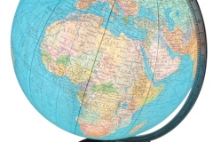 K+F - Leucht- Glas- Globus - Massstab 1:48000000 - 1952