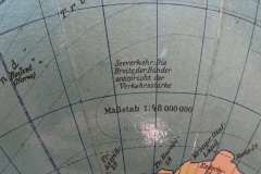 K+F - Leucht- Glas- Globus - Massstab 1:48000000 - 1952