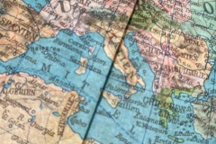 K+F - Leucht- Glas- Globus - Massstab 1:48000000 - 1952