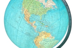 K+F - Leucht- Glas- Globus - Massstab 1:48000000 - 1952