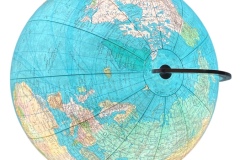 K+F - Leucht- Glas- Globus - Massstab 1:48000000 - 1952