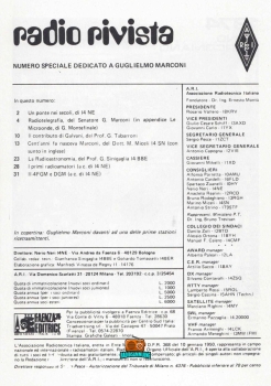RadioRivista 2024 4 Numero speciale dedicato a Guglielmo Marconi 1974