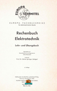 Rechenbuch Elektronik - Europa Lehrmittelverlag - 6. Auflage - 1979