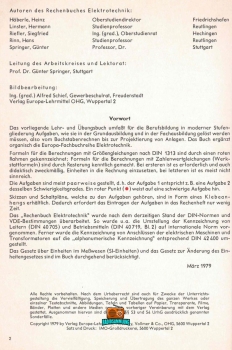 Rechenbuch Elektronik - Europa Lehrmittelverlag - 6. Auflage - 1979