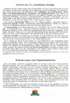 Röhren- Taschen- Tabelle - 14. Auflage - 1994