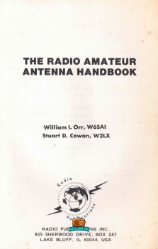 THE RADIO AMATEUR ANTENNA HANDBOOK - 1988