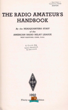 The radio amateurs handbook - Nr. 37 - ARRL - 1960