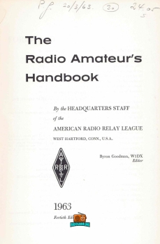 The radio amateurs handbook - Nr. 40 - ARRL - 1963