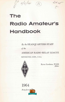 The radio amateurs handbook - Nr. 41 - ARRL - 1964