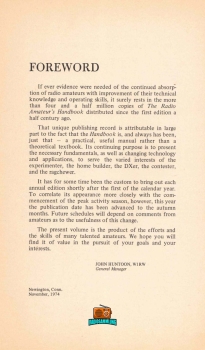 The Radio Amateurs Handbook - Nr. 52 - ARRL - 1975