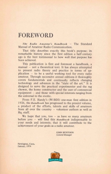 The Radio Amateurs Handbook - Nr. 51 - ARRL - 1974