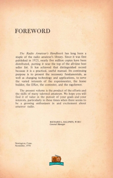 The Radio Amateurs Handbook - Nr. 54 - ARRL - 1977