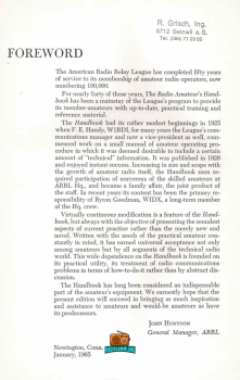 The radio amateurs handbook - 42 - ARRL - 1965