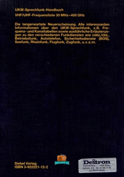 UKW Sprechfunk-Handbuch - Wolf Siebel - 1. Auflage - 1984