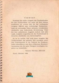 USKA-Jahrbuch - Etienne Héritier HB9DX - 1965